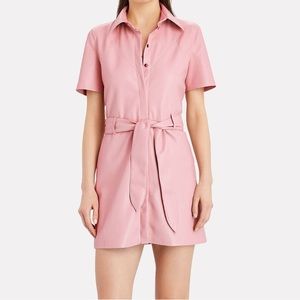 NANUSHKA Roberta Vegan Leather Shirt Dress Large